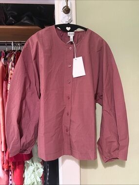 COS Women's Rose-Mauve Button-Up Jacket